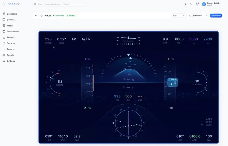 HMI-overname met screen streaming