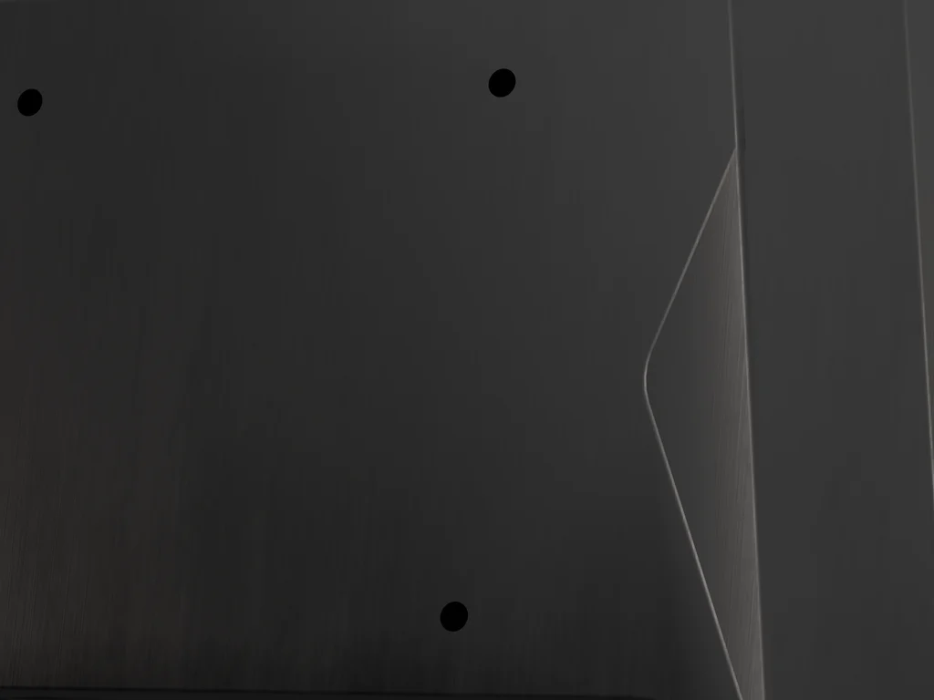 Close-up van de gefreesde aluminium behuizing